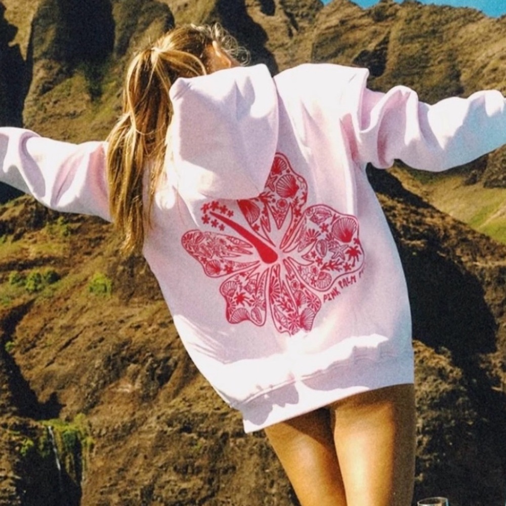 Kids Pink Graphic Hoodie